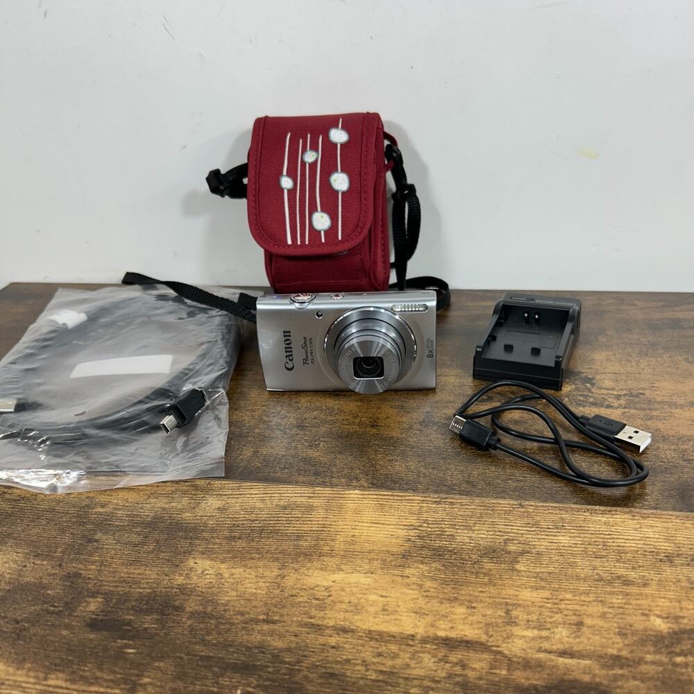 Canon PowerShot ELPH 135 16MP Silver Digital Camera Tested w/ Charger Box Case - Picture 14 of 14